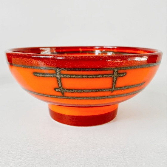 Image 1 of Flora Holland Tokyo bowl set orange 1960s Gold plating