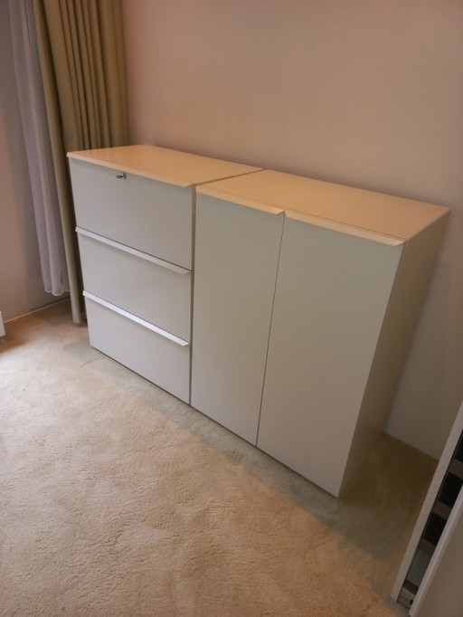 Interlübke Secretaire with drawers plus matching shelf cabinet