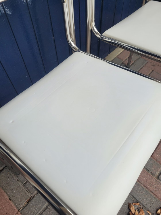 Image 1 of 2x Vintage chairs tubular frame