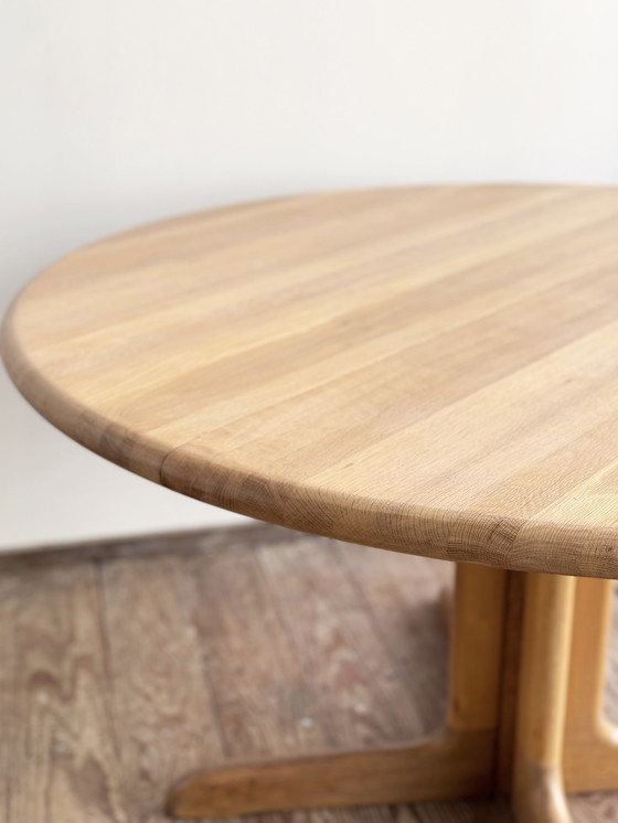 Image 1 of Mid-Century Modern Danish Round Extendable Teak Dining Table from Glostrup, 1960s