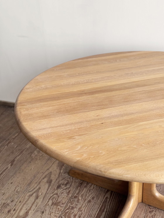 Image 1 of Mid-Century Modern Danish Round Extendable Teak Dining Table from Glostrup, 1960s