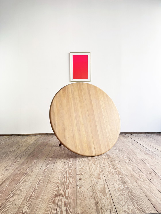 Image 1 of Mid-Century Modern Danish Round Extendable Teak Dining Table from Glostrup, 1960s