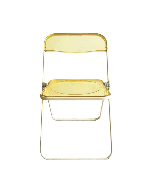 Image 1 of 2x Giancarlo Piretti for Castelli White framed Plia folding chairs