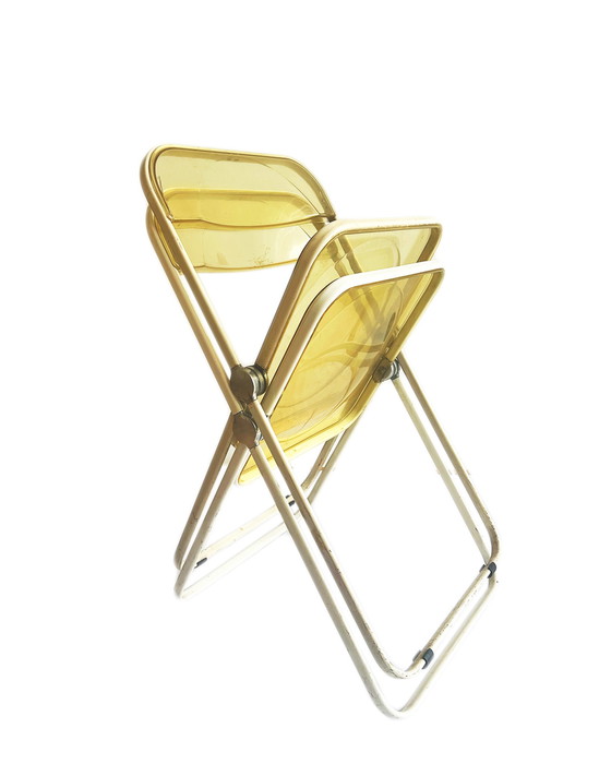 Image 1 of 2x Giancarlo Piretti for Castelli White framed Plia folding chairs