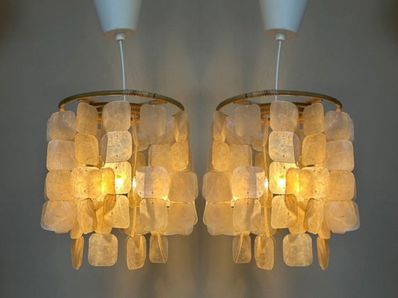 Image 1 of Set Of 2 Capiz Shells Pendant Lamp