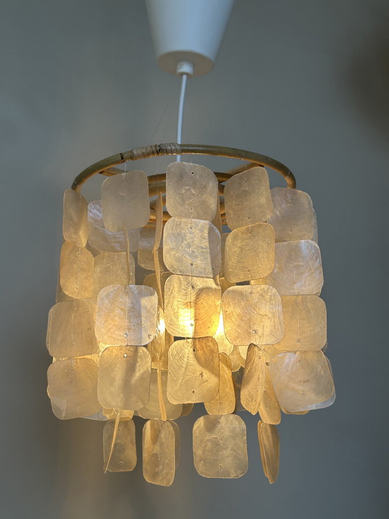 Image 1 of Set Of 2 Capiz Shells Pendant Lamp