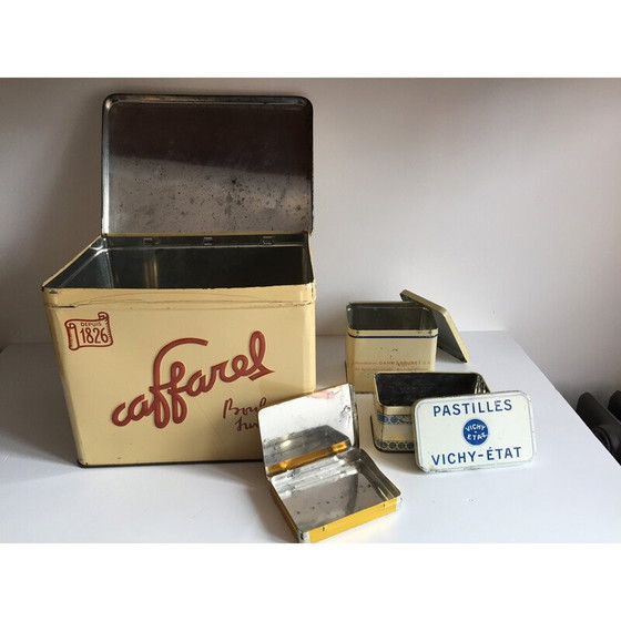 Image 1 of Set of 4 vintage Caffarel metal boxes