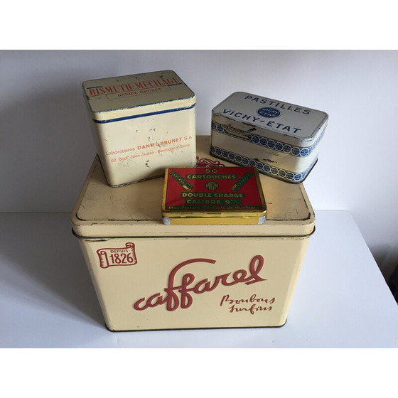 Image 1 of Set of 4 vintage Caffarel metal boxes