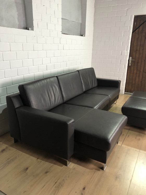 Image 1 of Leather sofa U stool leather couch leather corner sofa sofa couch corner sofa