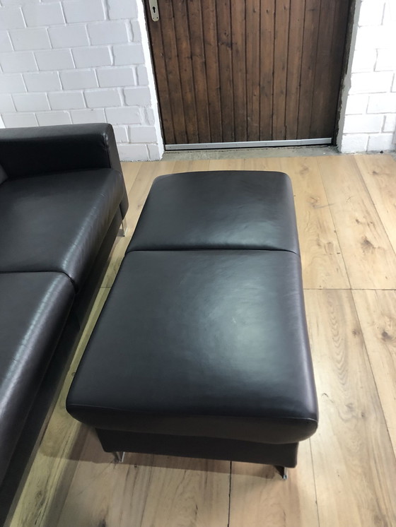 Image 1 of Leather sofa U stool leather couch leather corner sofa sofa couch corner sofa