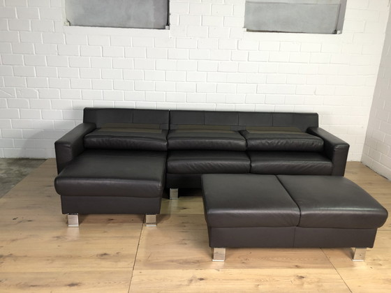 Image 1 of Leather sofa U stool leather couch leather corner sofa sofa couch corner sofa