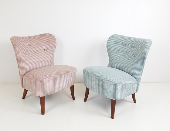 Image 1 of Poltrona da cocktail vintage Artifort Theo Ruth | costola blu 