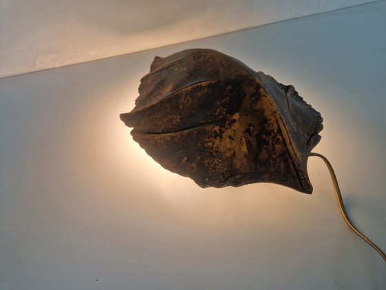 Image 1 of Regency Leaf Shaped Ceramic Wall Lamp