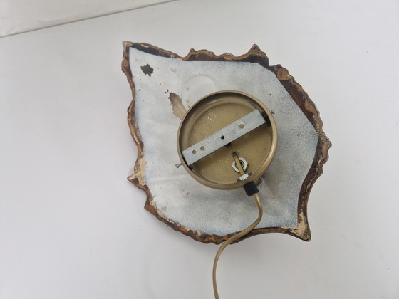 Image 1 of Regency Leaf Shaped Ceramic Wall Lamp