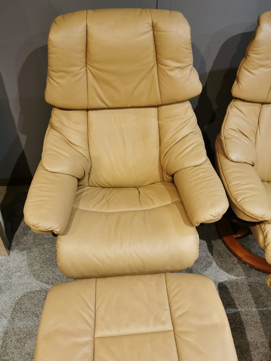 Image 1 of 2x Stressless Mod. Reno relax chairs