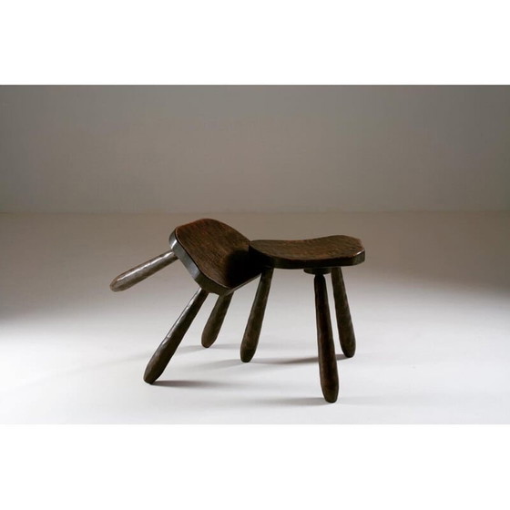 Image 1 of Coppia di sgabelli a treppiede francesi d'epoca, 1930-1940