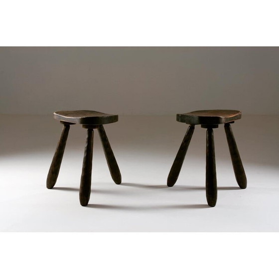 Image 1 of Coppia di sgabelli a treppiede francesi d'epoca, 1930-1940