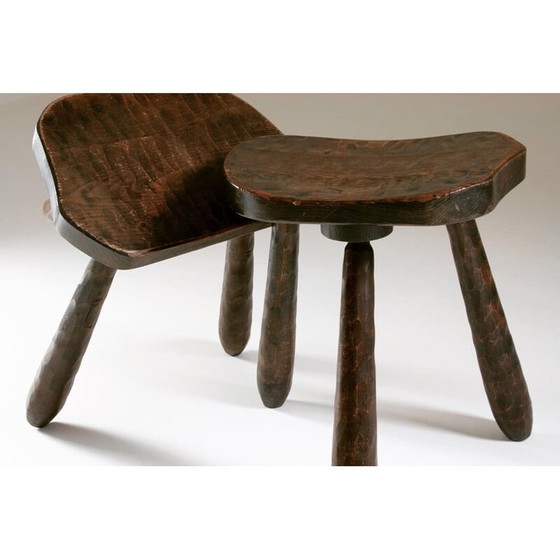 Image 1 of Coppia di sgabelli a treppiede francesi d'epoca, 1930-1940