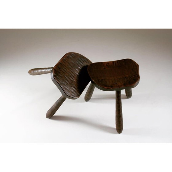 Image 1 of Coppia di sgabelli a treppiede francesi d'epoca, 1930-1940