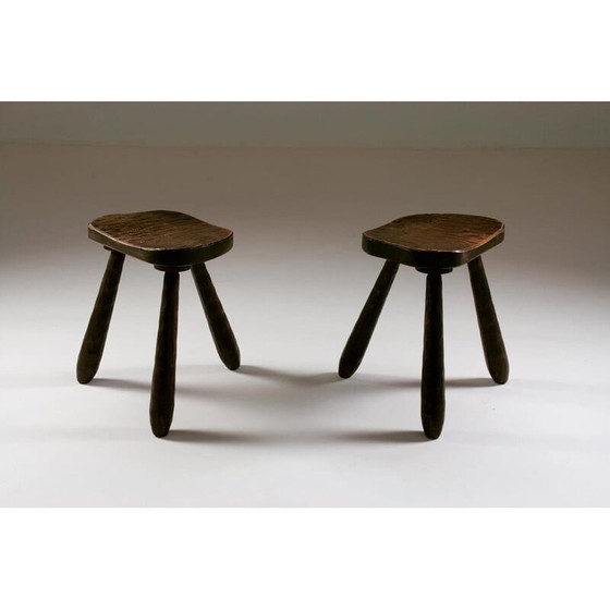 Image 1 of Coppia di sgabelli a treppiede francesi d'epoca, 1930-1940