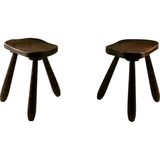 Image 1 of Coppia di sgabelli a treppiede francesi d'epoca, 1930-1940