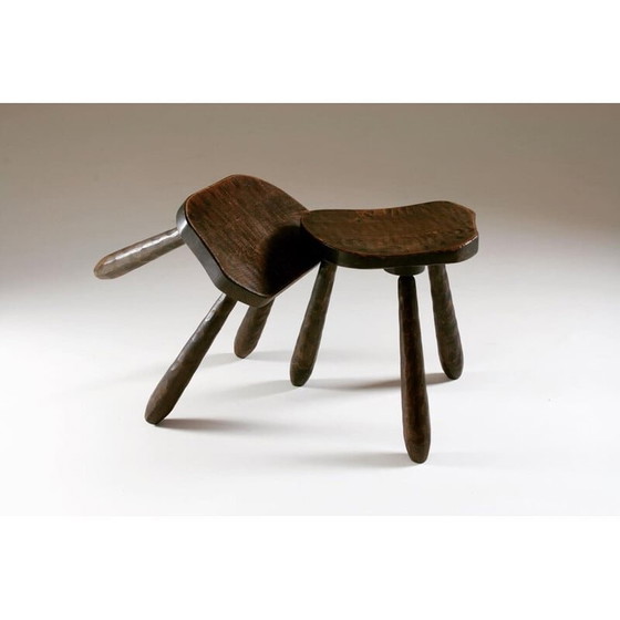 Image 1 of Coppia di sgabelli a treppiede francesi d'epoca, 1930-1940