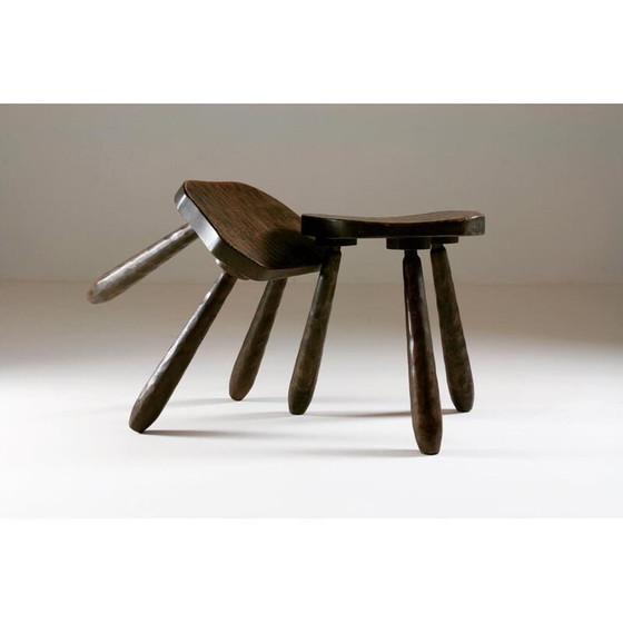 Image 1 of Coppia di sgabelli a treppiede francesi d'epoca, 1930-1940