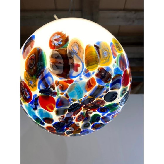 Image 1 of Sfera Murrine Contemporanea in Vetro Stile Murano con Murrine Multicolori di Simoeng