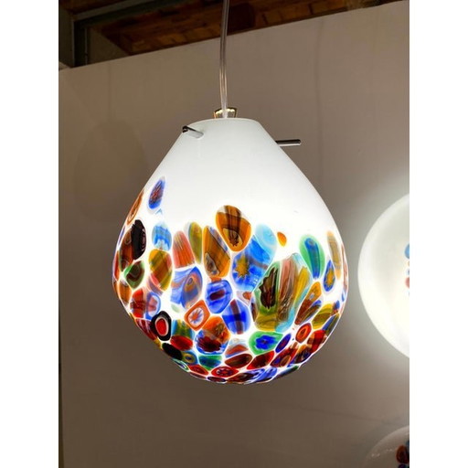 Contemporany Murrine Sphere In Murano Style Glass With Multicolored Murrine From Simoeng