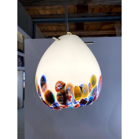 Image 1 of Sfera Murrine Contemporanea in Vetro Stile Murano con Murrine Multicolori di Simoeng