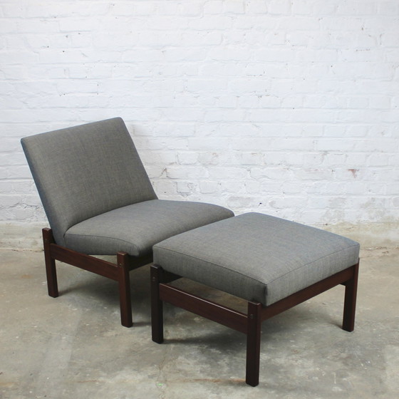 Image 1 of Fu04" Fireside Chair And Matching Ottoman By Yngve Ekström For Pastoe 1960S