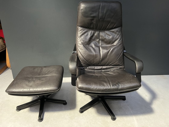 Image 1 of Berg Furniture Denmark, fauteuil de repos avec pouf