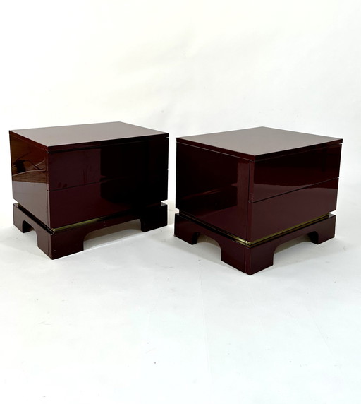 Pair De Table Chevet Jc Mahey 1970