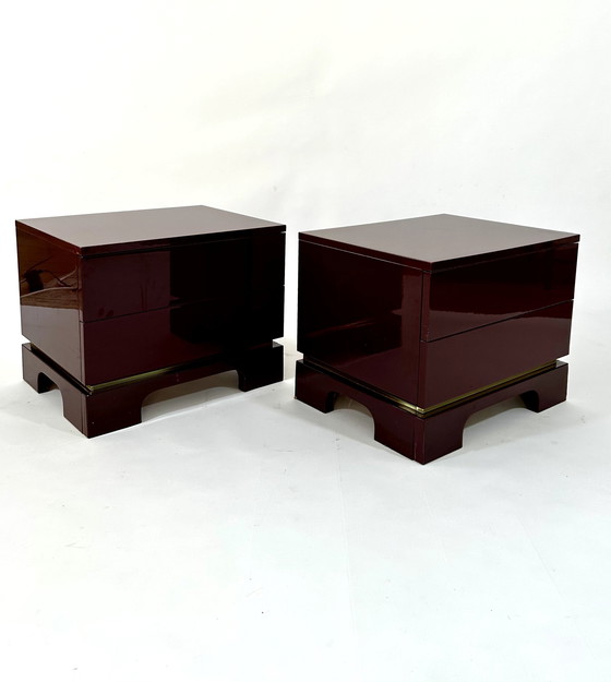 Image 1 of Pair De Table Chevet Jc Mahey 1970