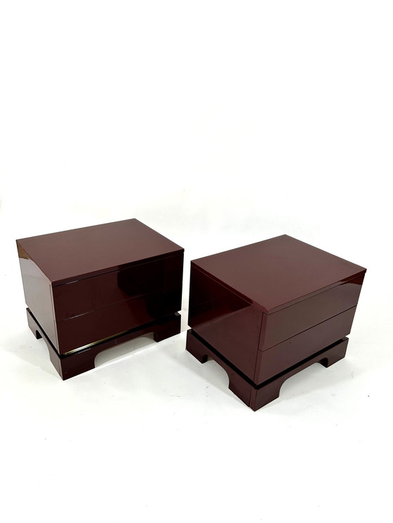 Image 1 of Pair De Table Chevet Jc Mahey 1970