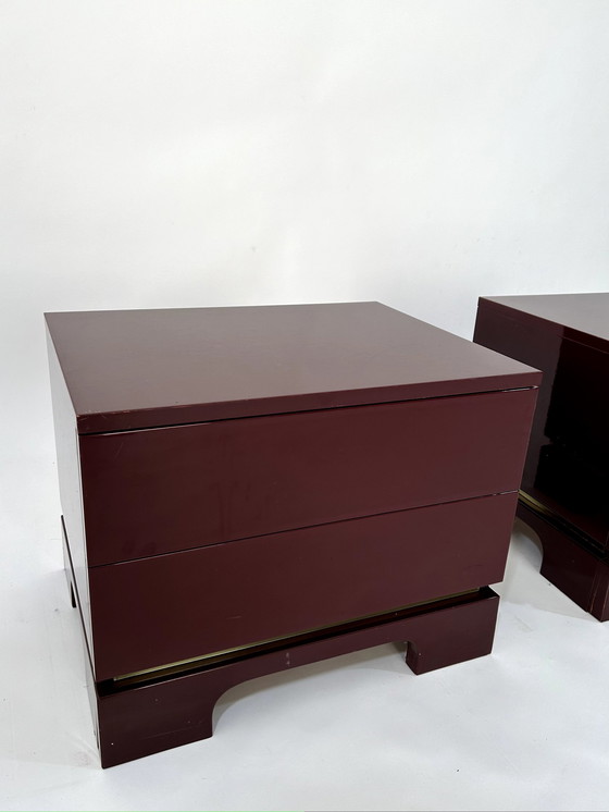 Image 1 of Pair De Table Chevet Jc Mahey 1970