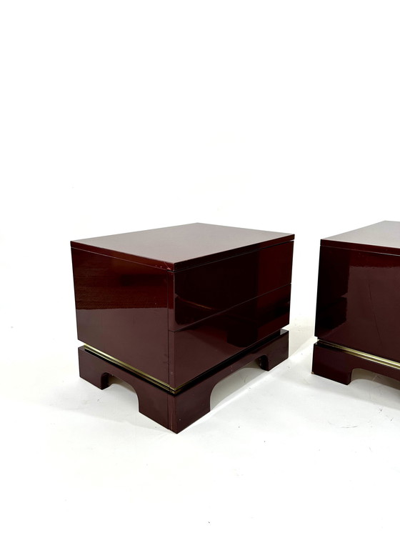 Image 1 of Pair De Table Chevet Jc Mahey 1970