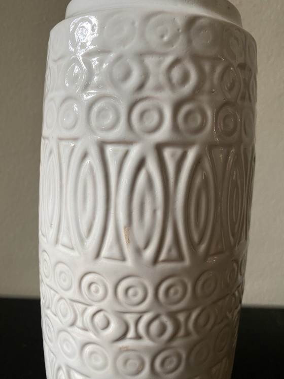 Image 1 of Vase Scheurich Allemagne de l'Ouest - blanc - 30cm