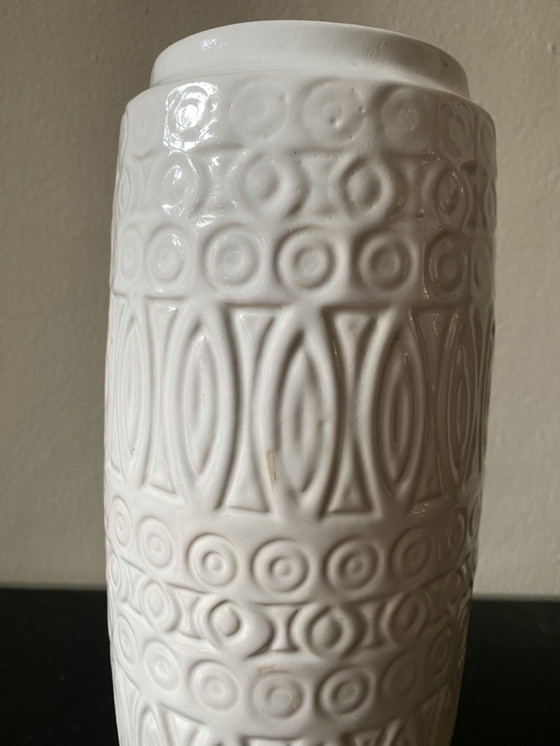 Image 1 of Vase Scheurich Allemagne de l'Ouest - blanc - 30cm