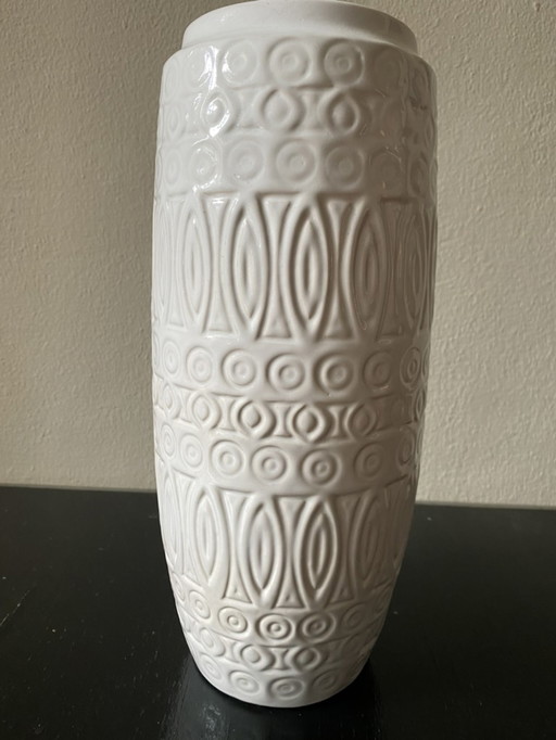 Vase Scheurich Allemagne de l'Ouest - blanc - 30cm