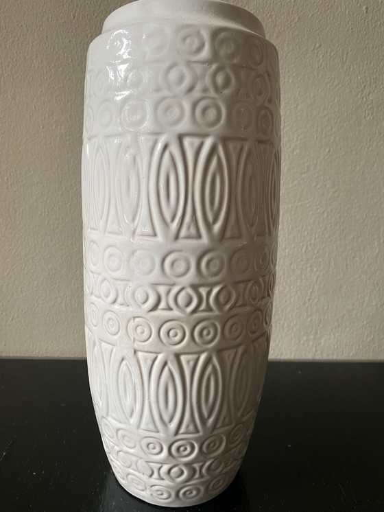 Image 1 of Vase Scheurich Allemagne de l'Ouest - blanc - 30cm