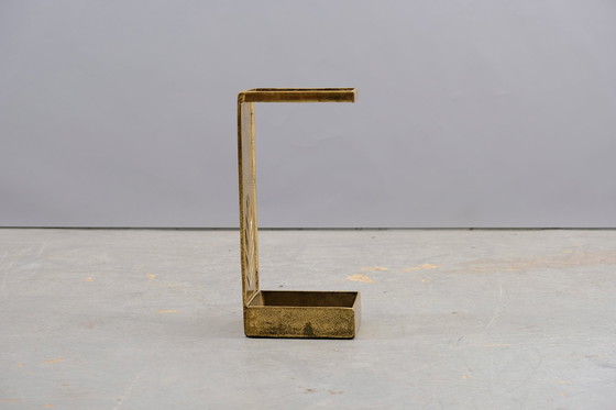 Image 1 of Portaombrelli vintage in ottone con decorazione a foglia, 1970 