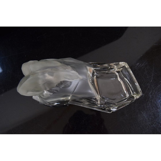 Image 1 of Art deco vintage ashtray by Karl Zentner for Glasswork Libochovice, Czechoslovakia 1930s