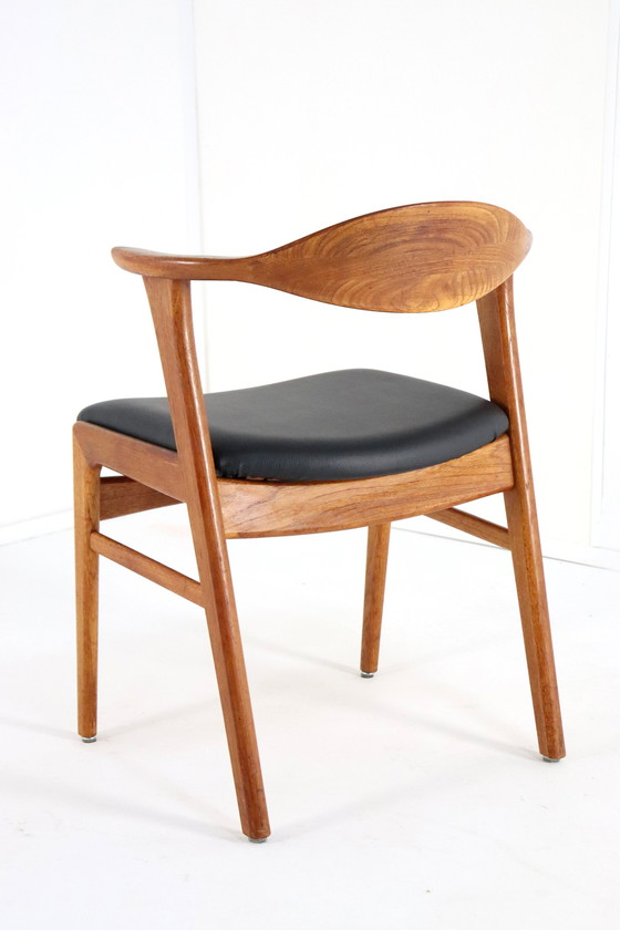 Image 1 of 4X Erik Kirkegaard For Hong Stolefabrik Chairs Model 49 Vintage