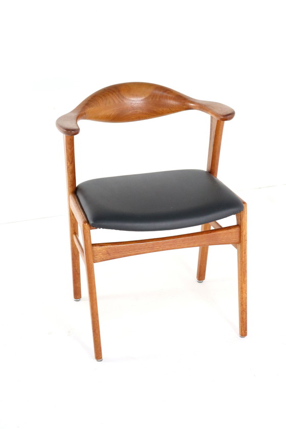 Image 1 of 4X Erik Kirkegaard For Hong Stolefabrik Chairs Model 49 Vintage