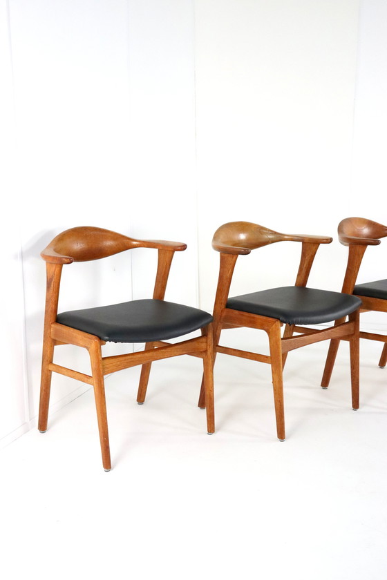 Image 1 of 4X Erik Kirkegaard For Hong Stolefabrik Chairs Model 49 Vintage