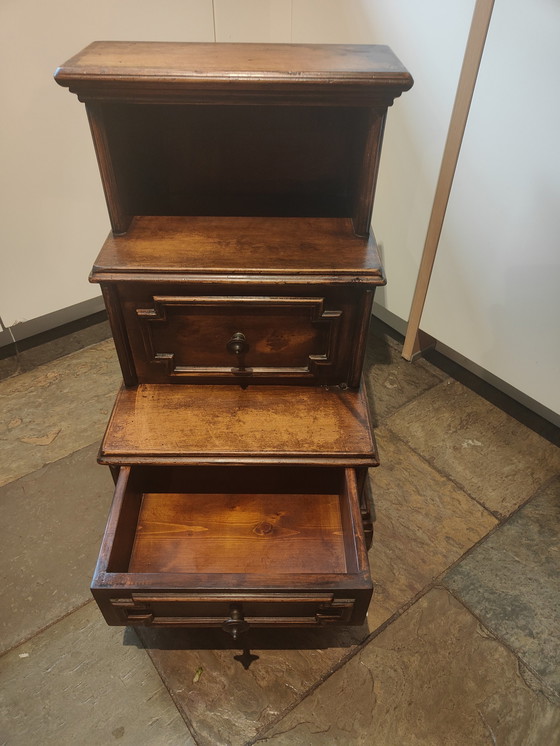 Image 1 of Vintage cherry wood library / kneeboard with drawer and flap