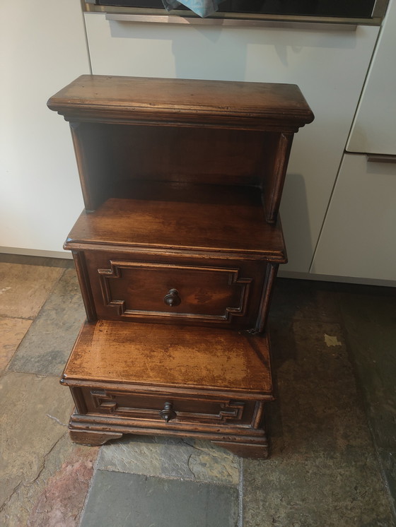 Image 1 of Bibliothèque vintage en merisier avec tiroir et abattant