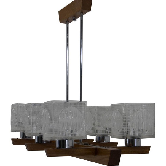 Image 1 of Pair of mid-century chandeliers by Instala Decin, Czechoslovakia 1970s