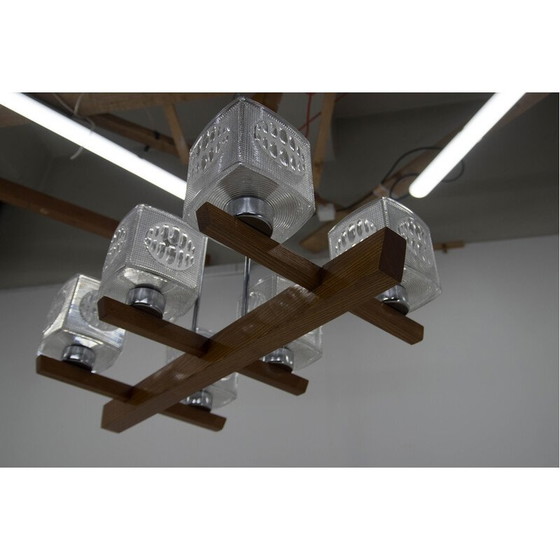 Image 1 of Pair of mid-century chandeliers by Instala Decin, Czechoslovakia 1970s